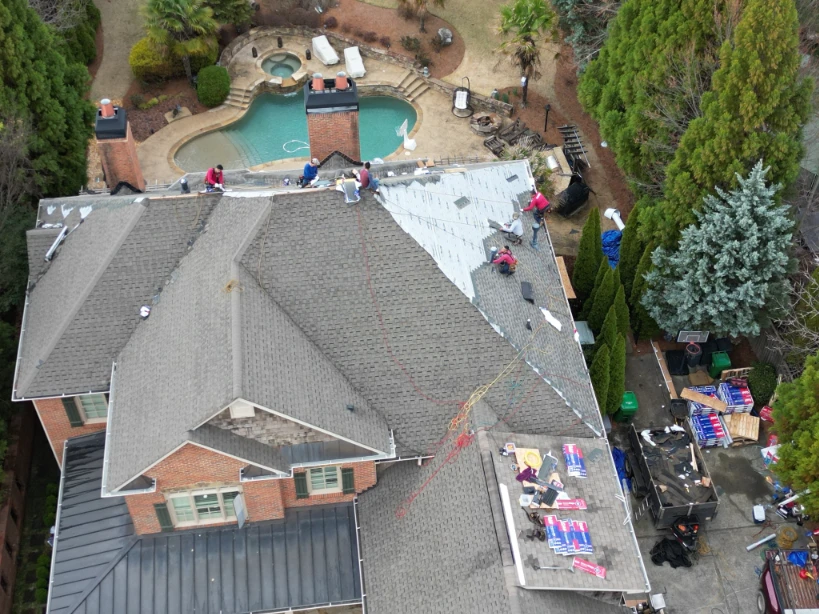 Blue Angels Roofing past projects showcasing high-quality residential, commercial, and exterior roofing services in Georgia and Alabama