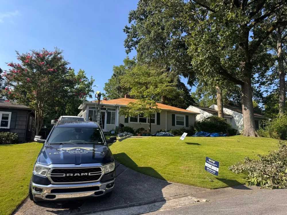 Blue Angels Roofing team performing professional roof repair in Alabama and Georgia to restore protection and extend roof life.